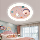 Lustra LED CONSTELATION cu telecomanda 63W, Diametru 50cm, lumina Rece/Calda/Neutra, Roz