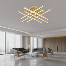 Lustra LED cu Telecomanda LINEX, 108W, Lumina 3000K/4000K/6000K, Dimabila, Auriu Lustre LED cu Telecomanda Default Title Alessandro Design