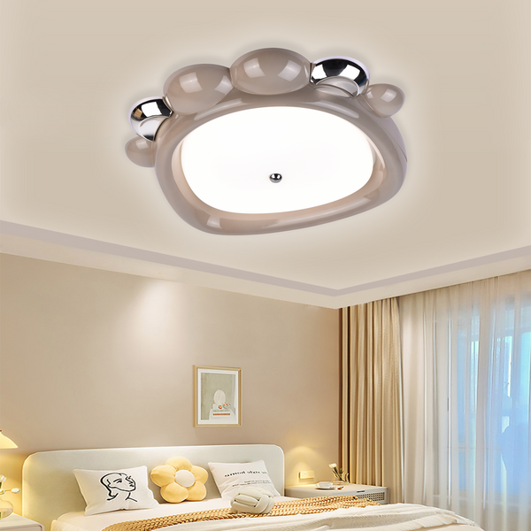 Lustră LED Sofia, 34W, Acril Verde, Formă Lună și Stea, 3000K/4000K/6000K