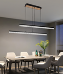 Lustra LED Suspendata Acril LT181/2BK, 37W, Lumina 3000/4000/6000K, Negru, Inaltime Reglabila