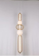 Lustra LED Suspendata LM551/5GD, 27W, Lumina 3000/4000/6000K, Auriu, Inaltime Reglabila