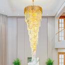Candelabru Cristal CC110/600x1800GD , 28xE14, Diametru 60cm, Inaltime 180cm, Auriu Lucios, Inaltime Reglabila, Design Elegant Candelabre Cristal Default Title Alessandro Design