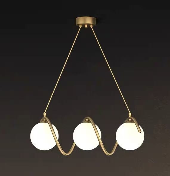 Lustra LOFT Haven, 3x G9, Alb Auriu, Metal, Inaltime Reglabila, Modern