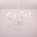 Candelabru DELLI SANTI 6xE14, Diametru 52cm, Alb, Inaltime Reglabila