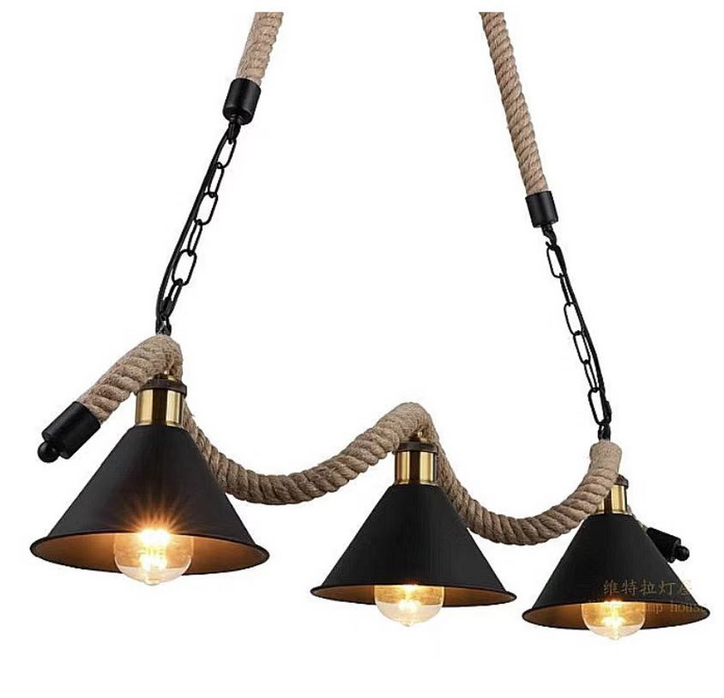 Lustra Franghie LV310/3, 3*E27, Maro, Metal si Sfoara