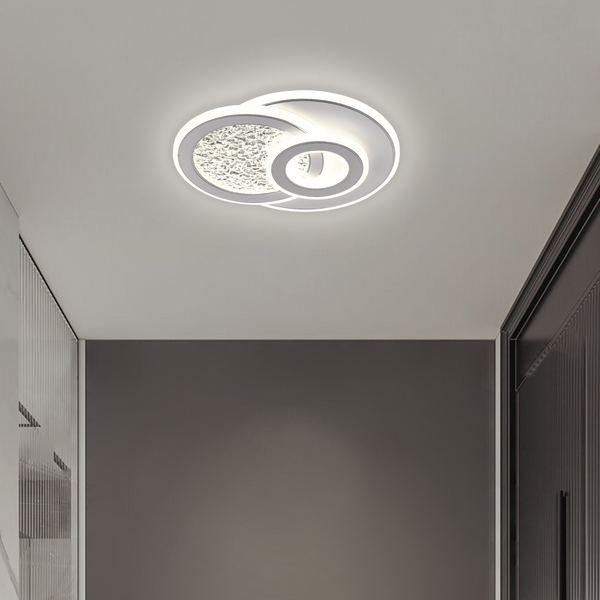 Lustra LED KOMPACTO 34W, 3 Cercuri, lumina Rece/Calda/Neutra, Alb