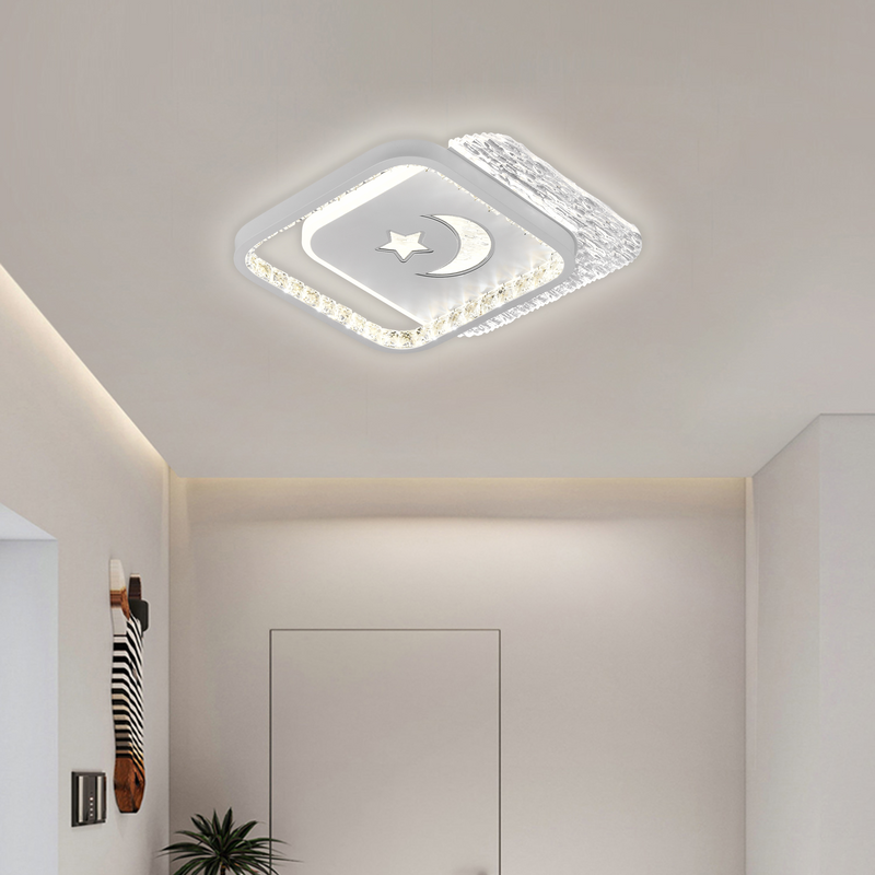 Lustra LED PERU 39W, 2 Patrate, lumina Rece/Calda/Neutra, Negru