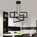 Lustra LED cu telecomanda ,Suspendata 71W, 3 Elemente, lumina Rece/Calda/Neutra, Dimabila, Inaltime Reglabila, Negru