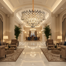 Candelabru Cristal MONARCH Magno 12xE14, Diametru 60cm, Inaltime 40cm, Auriu Lucios, Inaltime Reglabila, Design Elegant Candelabre Cristal Default Title Alessandro Design