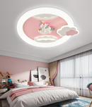 Lustra LED cu telecomanda 71W, Diametru 50cm, lumina Rece/Calda/Neutra, Roz