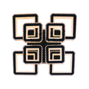 Lustra LED cu telecomanda si cristal LEILA RGB 237W, 8 Patrate, lumina Rece/Calda/Neutra, Dimabila, Negru Crom Lucios