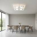 Lustra LED cu telecomanda SUSAN 96W, 4 Patrate, lumina Rece/Calda/Neutra, Dimabila, Alb Lustre LED cu Telecomanda Default Title Alessandro Design