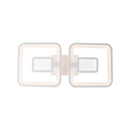 Lustra LED cu telecomanda  FELIX 57W, 2 Patrate, lumina Rece/Calda/Neutra, Dimabila, Alb