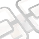 Lustra LED cu telecomanda  FELIX 57W, 2 Patrate, lumina Rece/Calda/Neutra, Dimabila, Alb