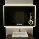 Oglinda LED Rectangulara, 120x80cm, Souverain MotionGlow Marcello, Sistem Dezaburire, Ceas & Termometru, Lupa Cosmetica, Dimabila