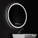 Oglinda LED Rotunda, 80cm, Celeste MotionGlow Marcello, Sistem Dezaburire, Ceas & Termometru, Dimabila