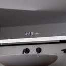 Oglinda LED Rectangulara, 100x70cm, Verite Majeste Noir Motion Glow Marcello, Sistem Dezaburire, Ceas & Termometru, Dimabila