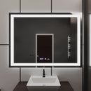 Oglinda LED Rectangulara, 100x75cm, Verite MotionGlow Marcello, Sistem Dezaburire, Ceas & Termometru, Dimabila