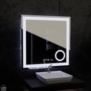 Oglinda LED Rectangulara, 80x80cm, Souverain MotionGlow Marcello, Sistem Dezaburire, Ceas & Termometru, Lupa Cosmetica, Dimabila Oglinzi Marcello Default Title Alessandro Design