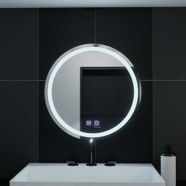 Oglinda LED Rotunda, 60cm, Lucea Touch, Sistem Dezaburire