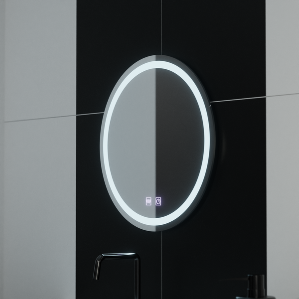 Oglinda LED Rotunda 50cm Lucea Touch Sistem Dezaburire
