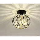 Lustra Monica, 1 X E27, Negru, Metal / Sticla