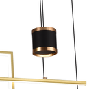 Lustra LED suspendata cu telecomanda DENISSE 81W, lumina Rece/Calda/Neutra, Dimabila, Auriu, Inaltime Reglabila, 2233/4GD