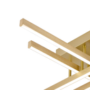 Lustra LED cu Telecomanda LINEX, 54W, Lumina 3000K/4000K/6000K, Dimabila, Auriu