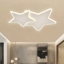 Lustra LED cu telecomanda 41W,  Stele, lumina Rece/Calda/Neutra, Dimabila, Alb