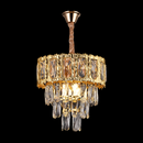 Candelabru Cristal BELVEDERE Petito 3xE14, Diametru 30cm, Auriu Lucios, Inaltime Reglabila