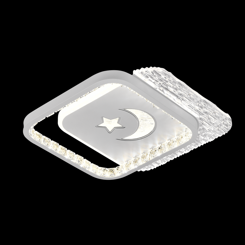 Lustra LED PERU 39W, 2 Patrate, lumina Rece/Calda/Neutra, Negru