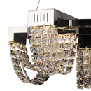 Candelabru Cristal LED 15W, STRATUS Magno , Diametru 50cm, Crom Lucios, Lumina Calda Neutra Rece 3000K/4000K/6000K Inaltime Reglabila, Metal si Cristal Candelabre Cristal Default Title Alessandro Design