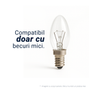 Candelabru Cristal VERSAILLES Petito 3xE14, Diametru 30cm, Auriu Lucios si Alb, Inaltime Reglabila