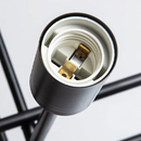 Lustra Modernist Octa 8, 8x E27, Negru, Design Modern