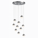 Lustra LED suspendata cu telecomanda JEREMIAS 132W, 10 Elemente, lumina Rece/Calda/Neutra, Dimabila, Argintiu Lustre Moderne Default Title Alessandro Design