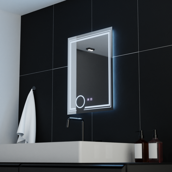 Oglinda LED Rectangulara 60x80cm Magia Canto Touch Sistem Dezaburire Dimabila