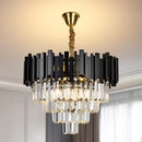 Candelabru Cristal BLOIS Nobile 5xE14, Diametru 40cm, Negru, Inaltime Reglabila