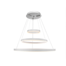 Lustra LED suspendata cu telecomanda SERENA 85W, 3 Cercuri, lumina Rece/Calda/Neutra, Dimabila, Alb, Inaltime Reglabila