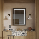 Oglinda LED Rectangulara, 60x80cm, Verite Majeste Noir Motion Glow Marcello, Sistem Dezaburire, Ceas & Termometru, Dimabila