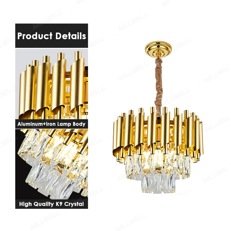 Candelabru Cristal VERSAILLES Petito 3xE14, Diametru 30cm, Auriu, Inaltime Reglabila