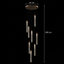 Candelabru Cristal LED 21W, VERTILUX Supremo, Lumina Calda/Neutra/Rece, Diametru 35cm Auriu Candelabre Cristal Default Title Alessandro Design