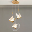 Lustră Suspendată LED Acril Butterfly 9W cu Telecomandă, Dimabilă, 3000K/4000K/6000K, Auriu, Metal și Acril