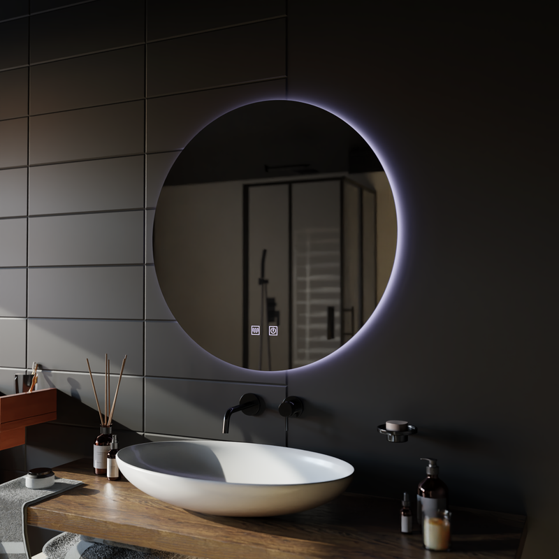 Oglinda LED Rotunda, 60cm, Isolda, Touch, Sistem Dezaburire