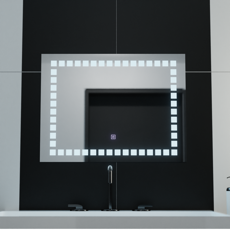 Oglinda LED Rectangulara 80x60cm Grid Light Basic Touch