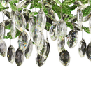 Candelabru LED Cristal LLC211/550GN Rotund, 30W, Lumina Rece/Calda/Neutra, Cristale Verzi, Crom Lucios