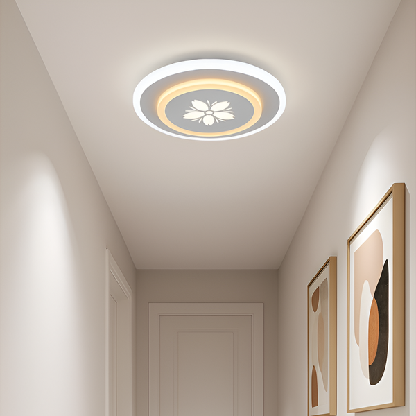 Lustra LED GUARELLA, 30W, Rotunda, lumina Rece/Calda/Neutra, Alb