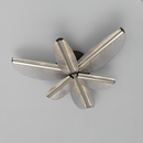 Lustra LED cu Telecomanda TULLIO 67W, 6 Petale, lumina Rece/Calda/Neutra, Dimabila, Negru