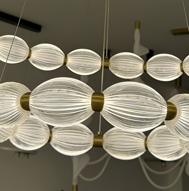 Lustra LED suspendata cu telecomanda FAUSTO, 84W, lumina Rece/Calda/Neutra, Dimabila,Inaltime Reglabila, Auriu