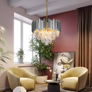 Candelabru Cristal BLOIS Eleganza 8xE14, Diametru 50 cm, Argintiu, Inaltime Reglabila Candelabre Cristal Default Title Alessandro Design