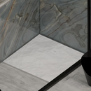 Cadita de dus patrata 90x90 cm, slim 3 cm, alb lucios